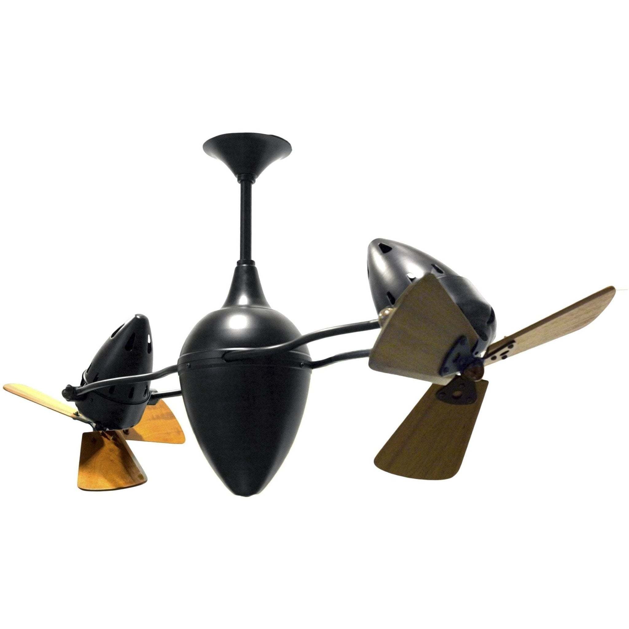 Ar Ruthiane Dual Rotational Ceiling Fan - Wood Blades - Image 1