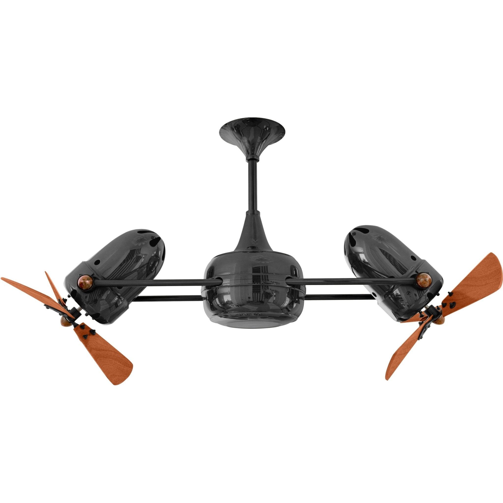 Duplo Dinamico Dual Ceiling Fan - Wood Blades - Image 18