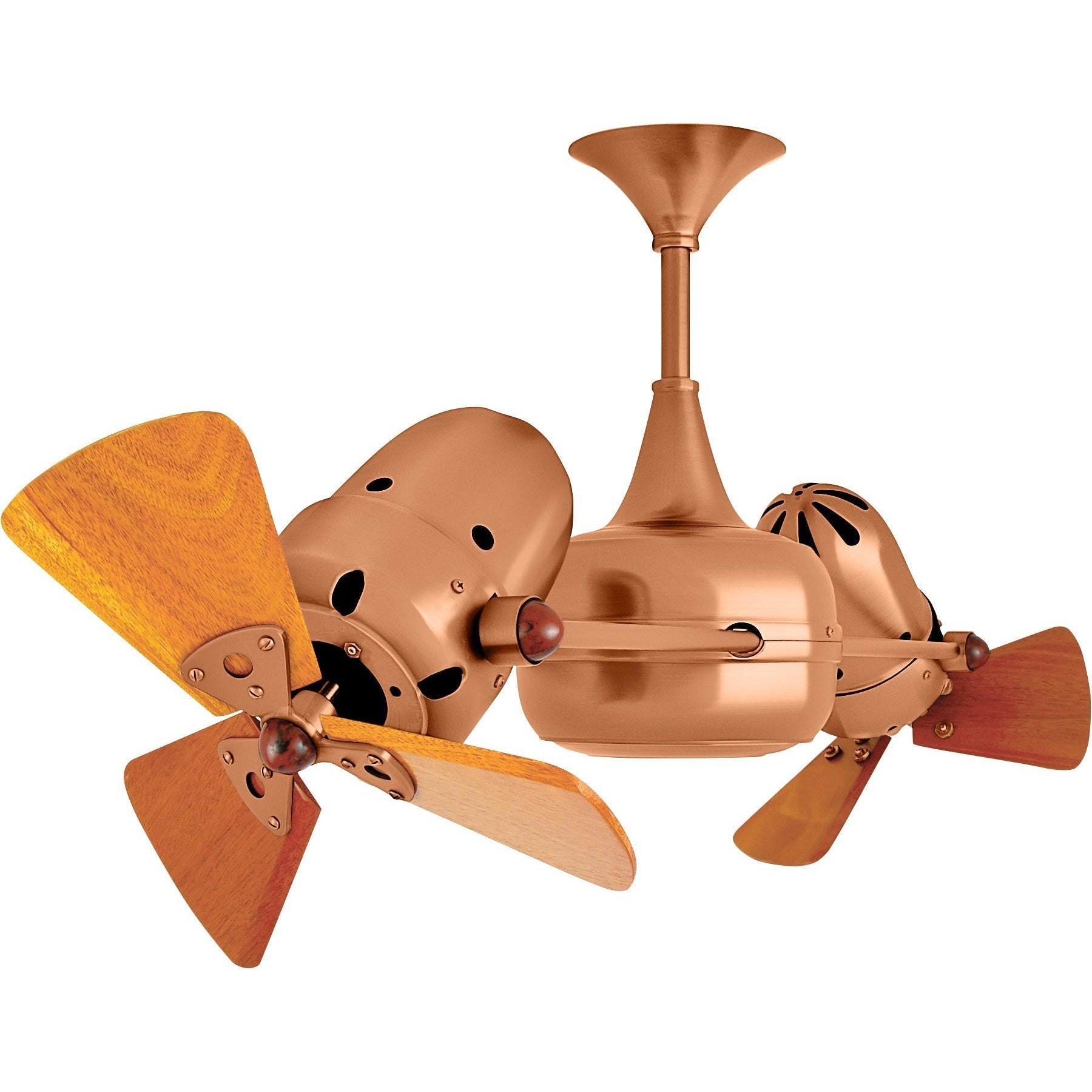 Duplo Dinamico Dual Ceiling Fan - Wood Blades - Image 12