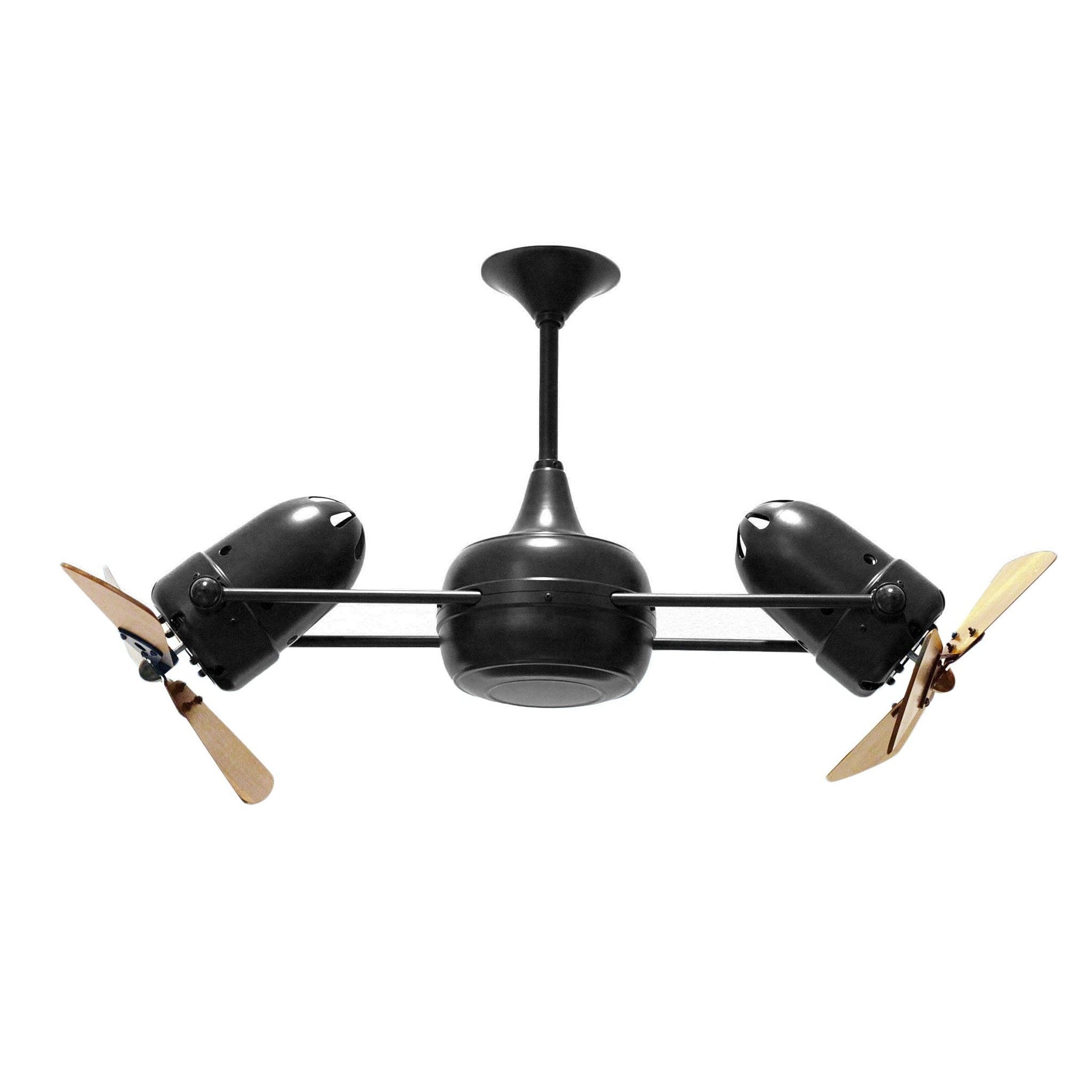 Duplo Dinamico Dual Ceiling Fan - Wood Blades - Image 9