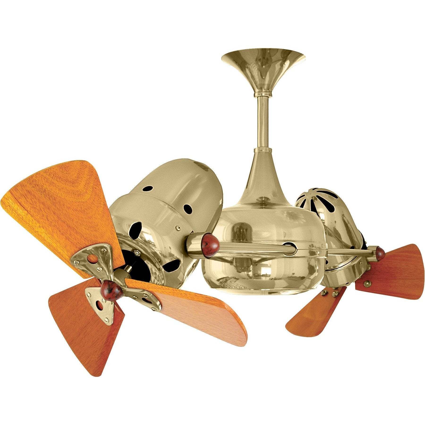 Duplo Dinamico Dual Ceiling Fan - Wood Blades - Image 7