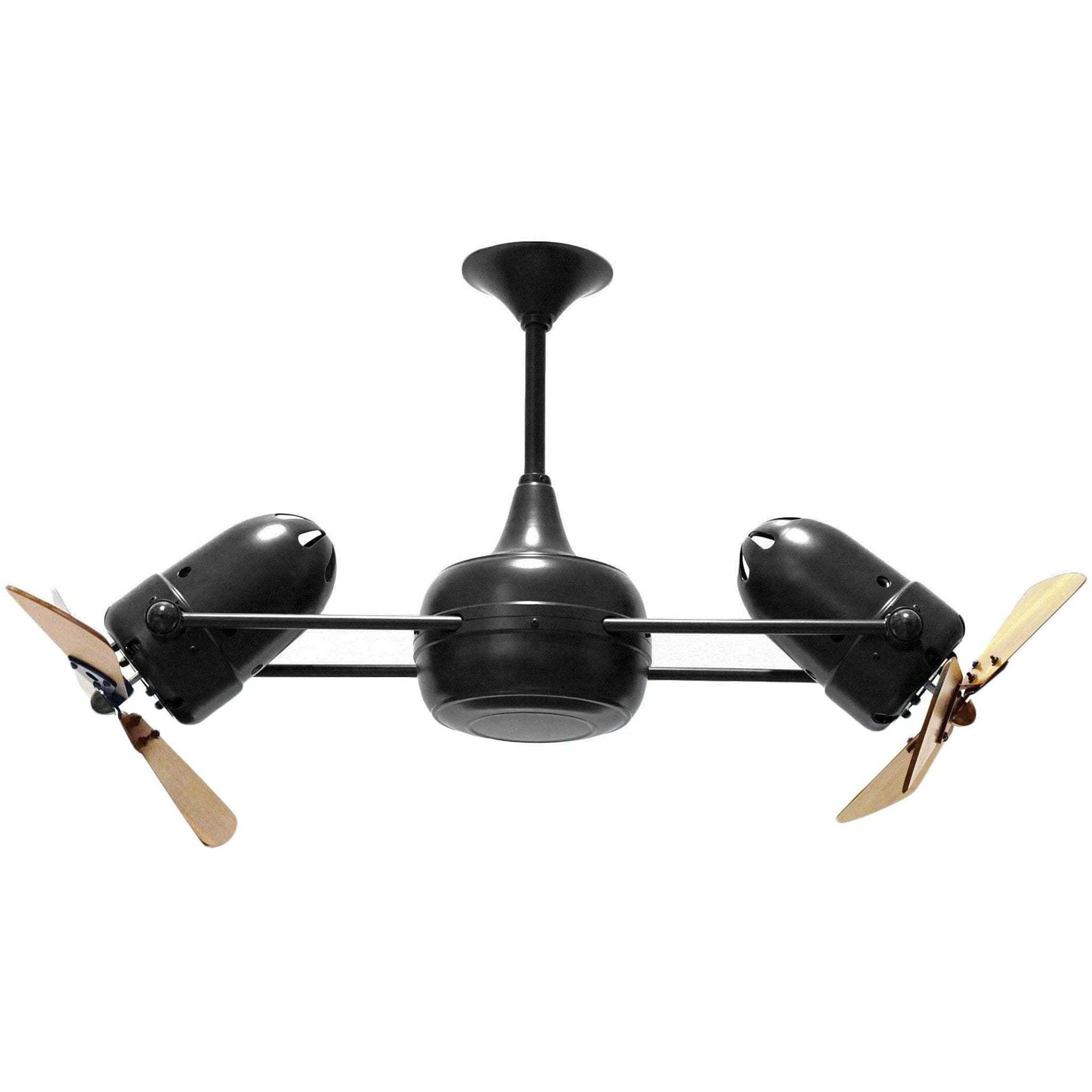 Duplo Dinamico Dual Ceiling Fan - Wood Blades - Image 1
