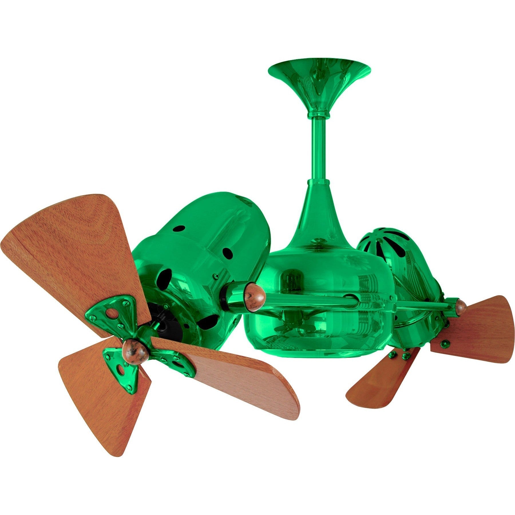 Duplo Dinamico Dual Ceiling Fan - Wood Blades - Image 20