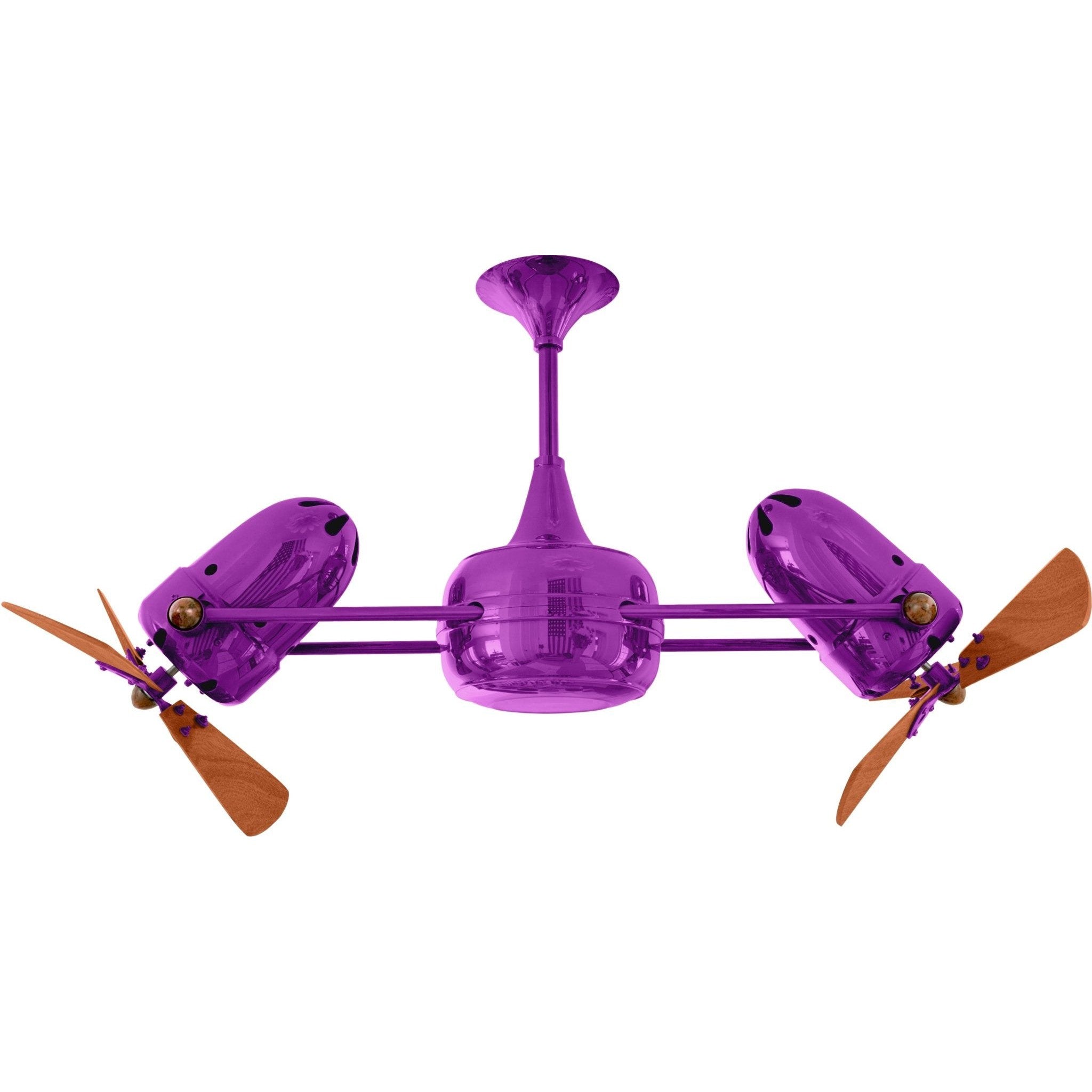 Duplo Dinamico Dual Ceiling Fan - Wood Blades - Image 21