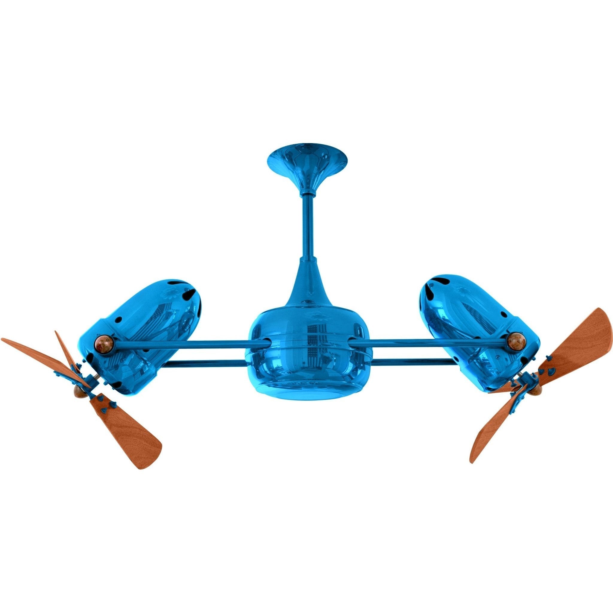 Duplo Dinamico Dual Ceiling Fan - Wood Blades - Image 23