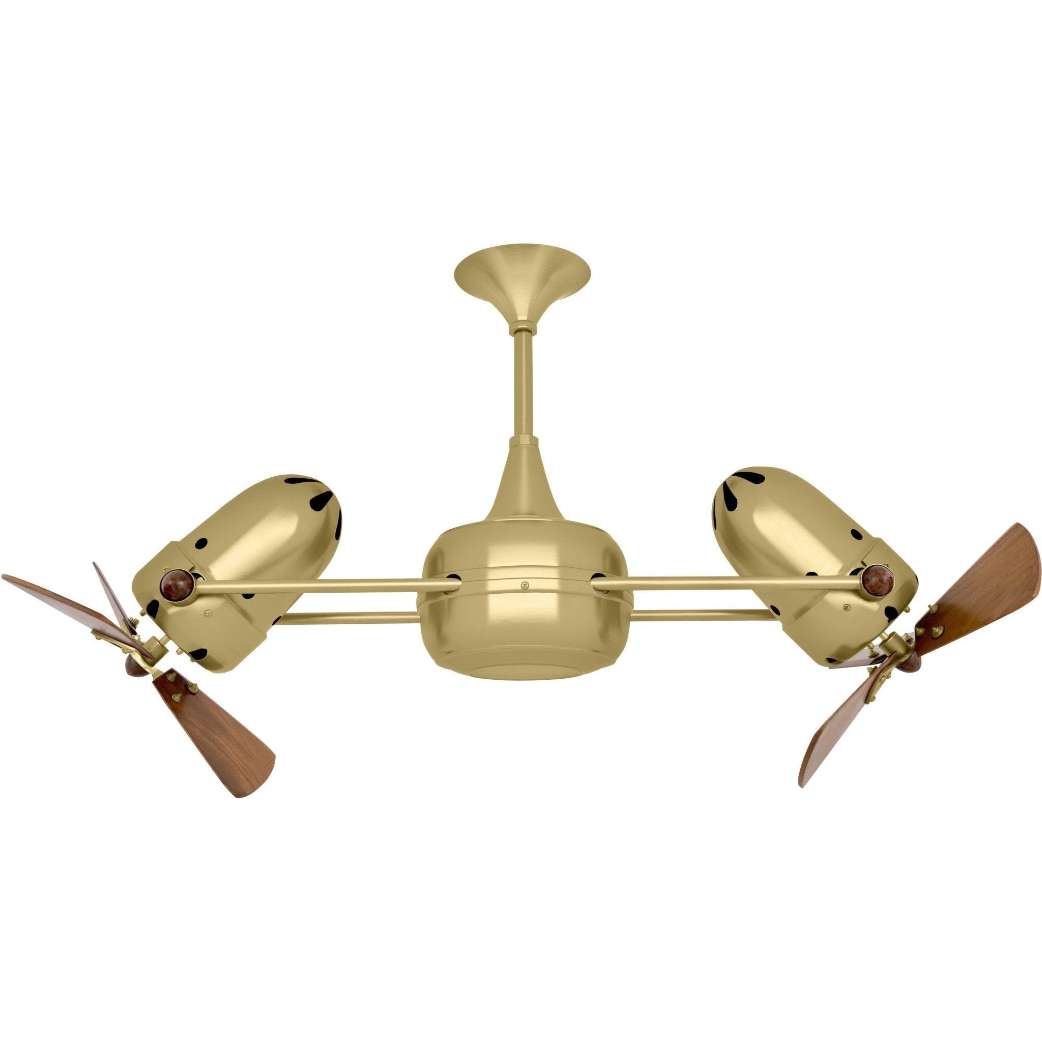 Duplo Dinamico Dual Ceiling Fan - Wood Blades - Image 11