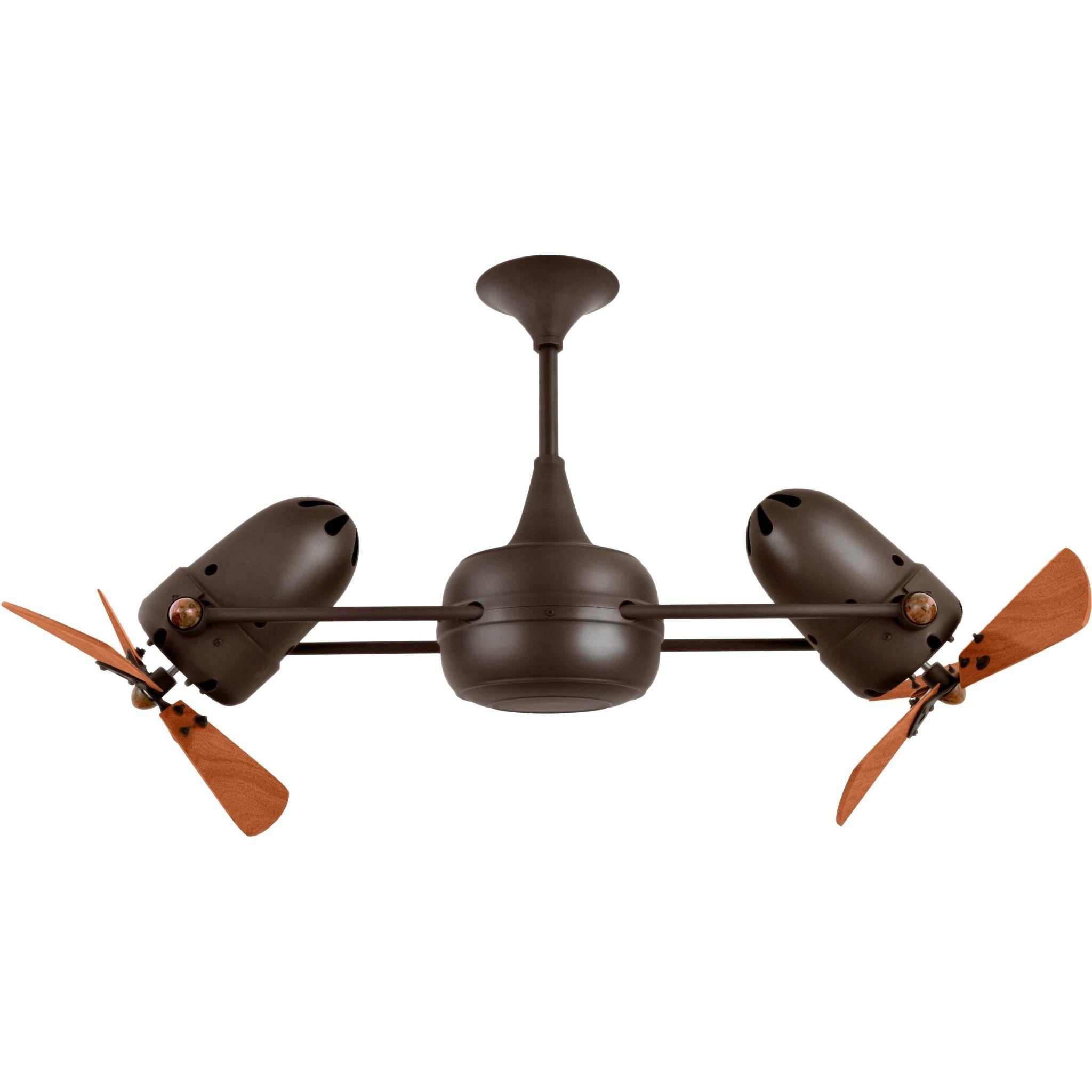 Duplo Dinamico Dual Ceiling Fan - Wood Blades - Image 13