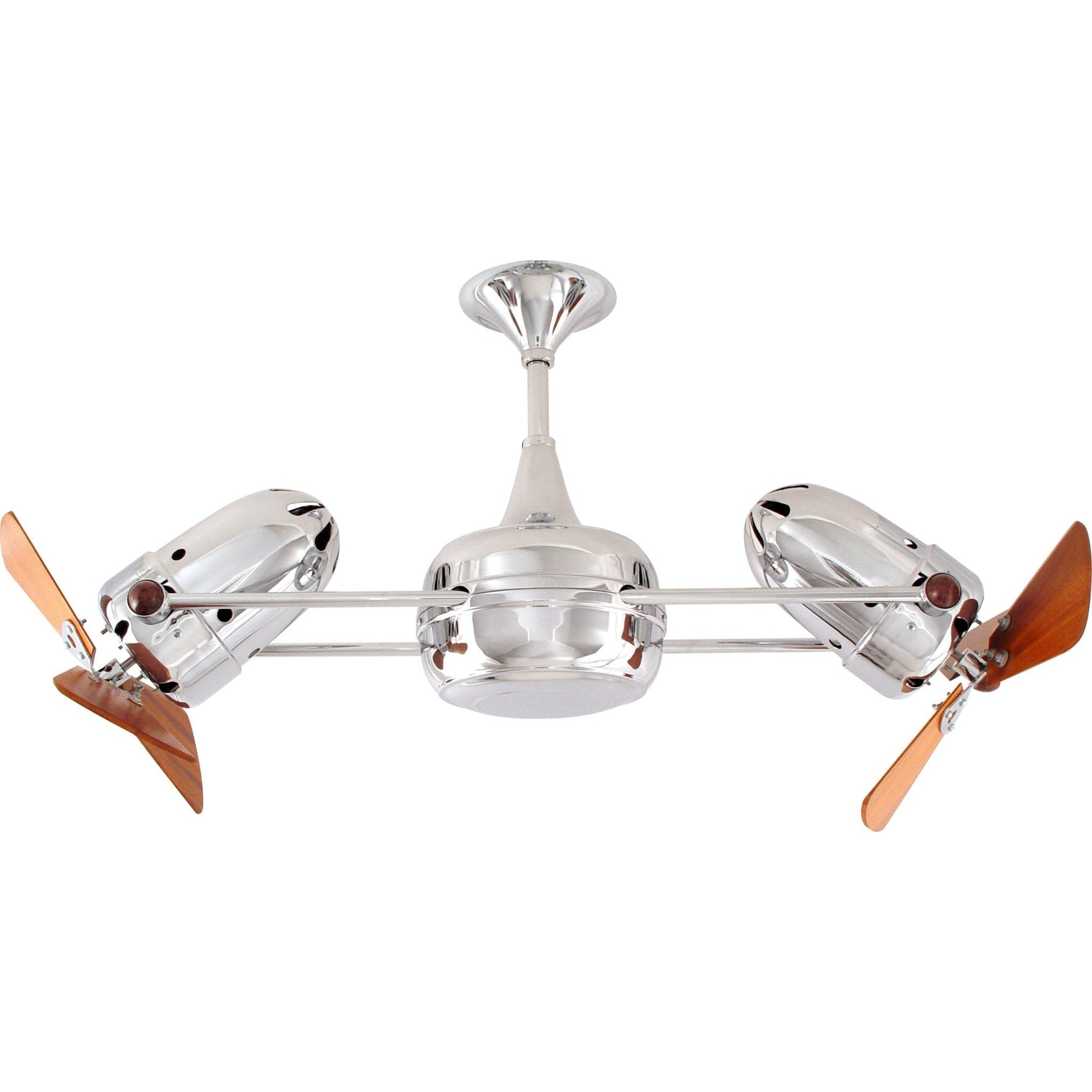 Duplo Dinamico Dual Ceiling Fan - Wood Blades - Image 15