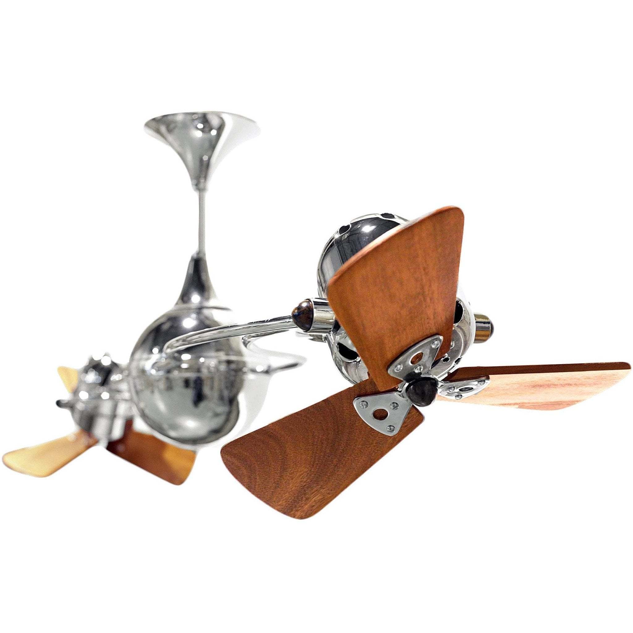 Italo Ventania Rotational Dual Ceiling Fan - Wood Blades - Image 3