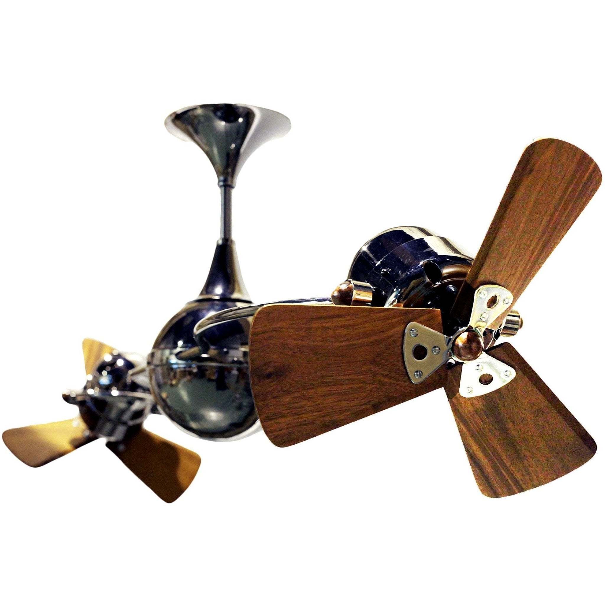Italo Ventania Rotational Dual Ceiling Fan - Wood Blades - Image 4