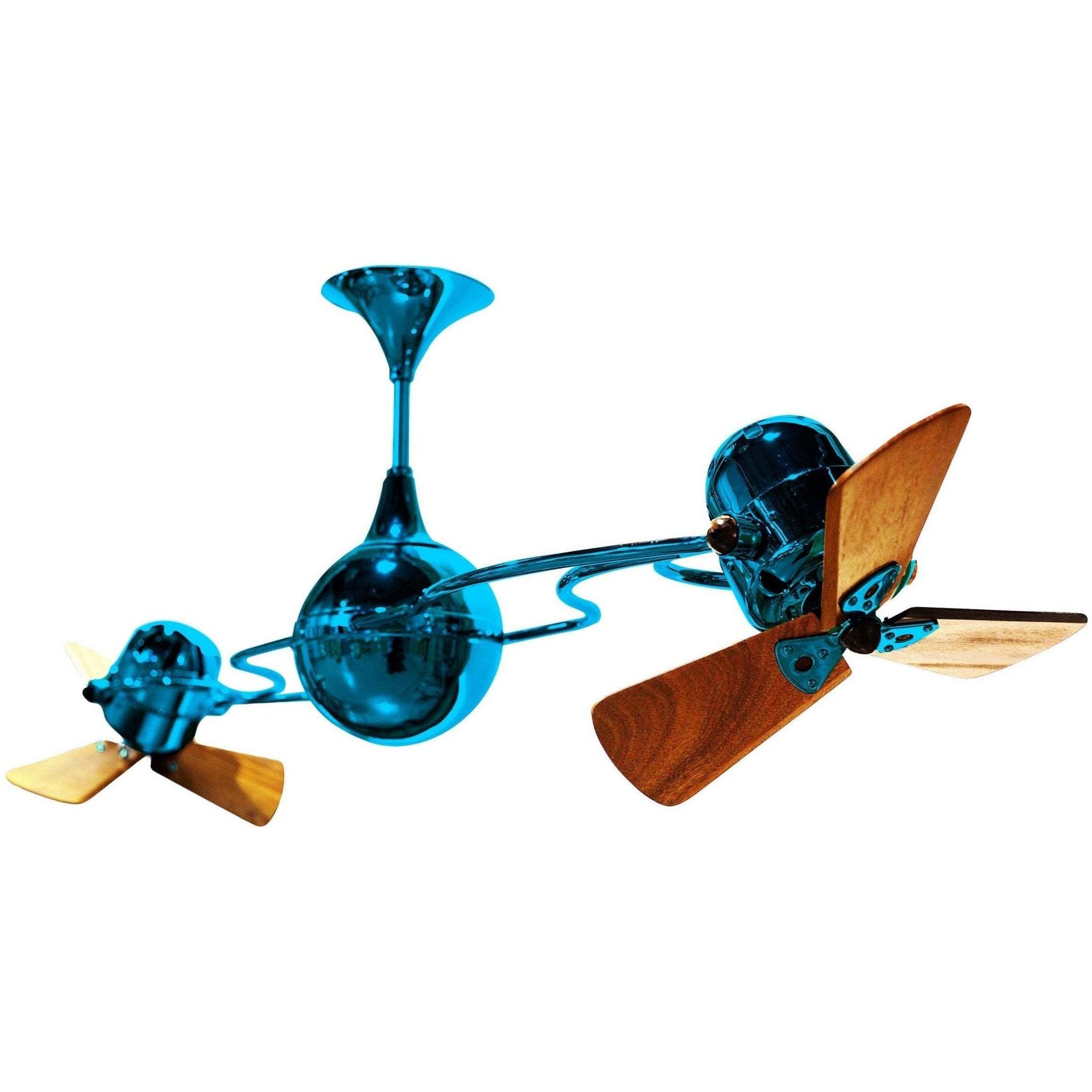 Italo Ventania Rotational Dual Ceiling Fan - Wood Blades - Image 8