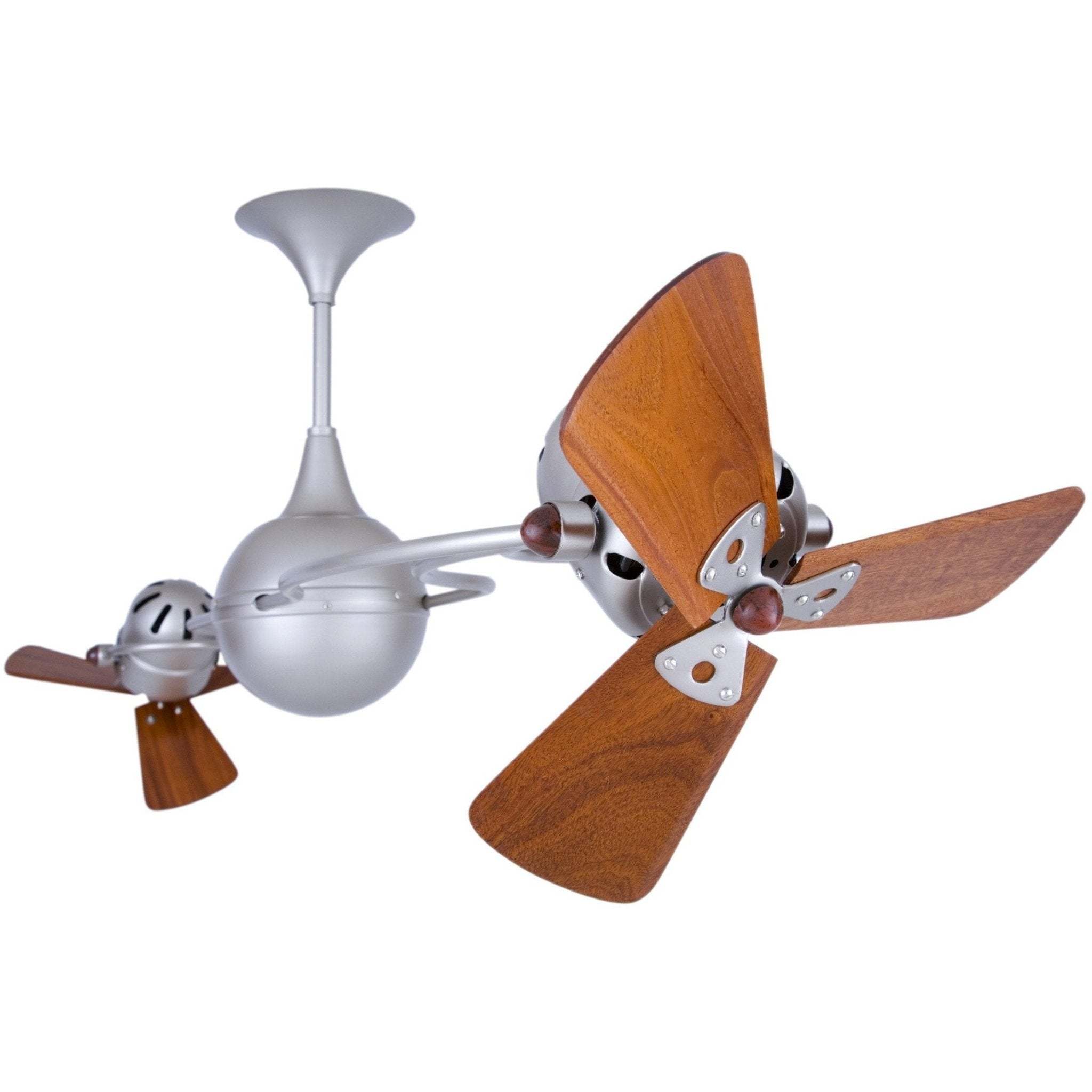 Italo Ventania Rotational Dual Ceiling Fan - Wood Blades - Image 2