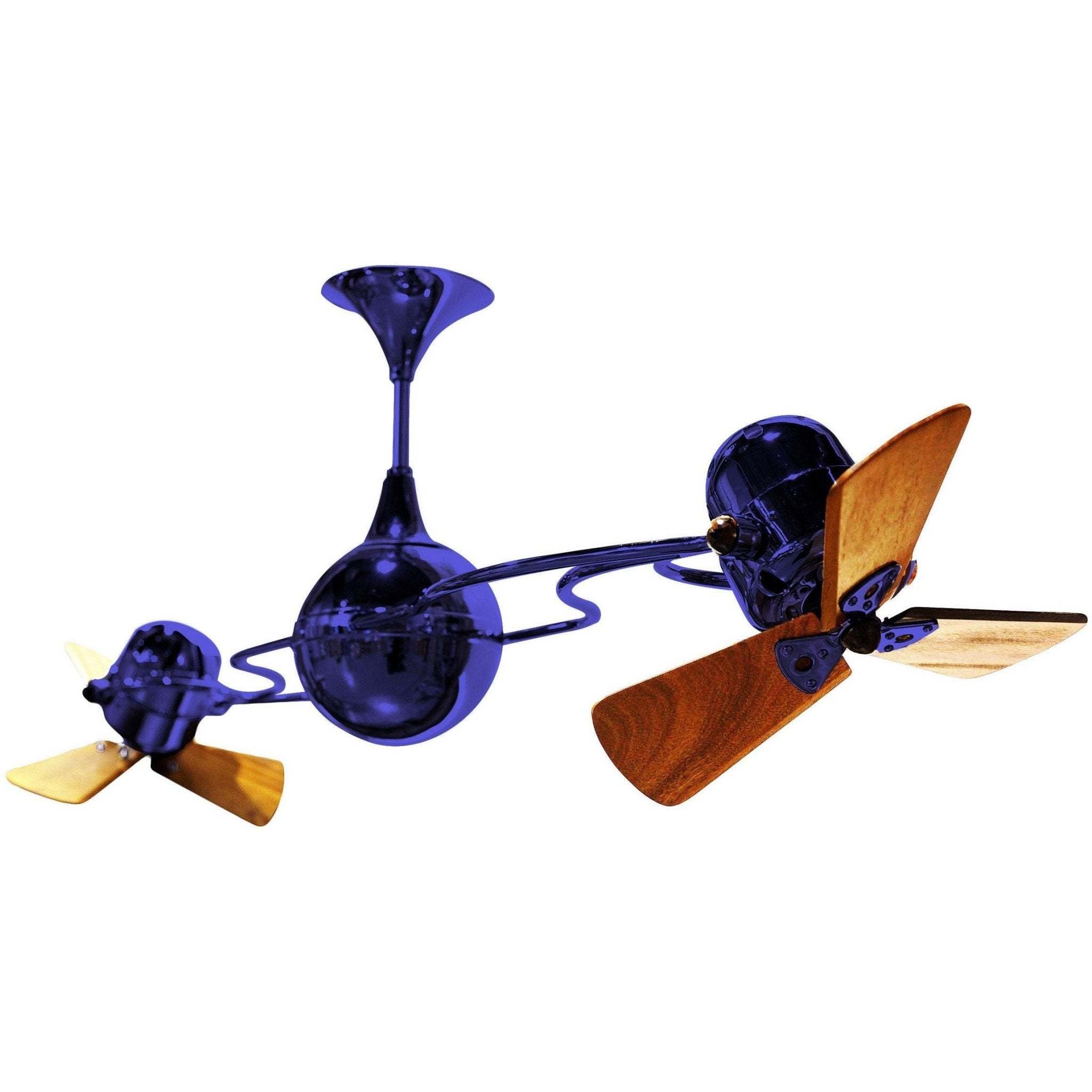 Italo Ventania Rotational Dual Ceiling Fan - Wood Blades - Image 5