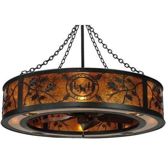 Meyda Tiffany 44.25"W Personalized Black Dog Lodge Chandel-Air Ceiling Fan - 137949 - Image 1