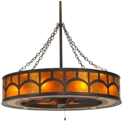 Meyda Tiffany 44"W Mission Hill Top W/Up and Downlights Chandel-Air Ceiling Fan - 147972 - Image 1