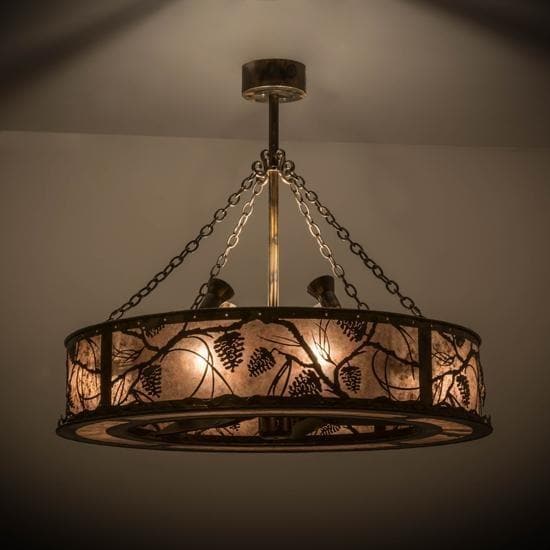 Meyda Tiffany 44"W Whispering Pines 4 Uplights Chandel-Air Ceiling Fan - 165557 - Image 1