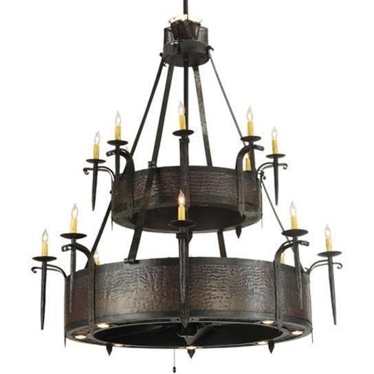 Meyda Tiffany 51"W Costello 2 Tier Up and Downlight Chandel-Air Ceiling Fan - 118785 - Image 1