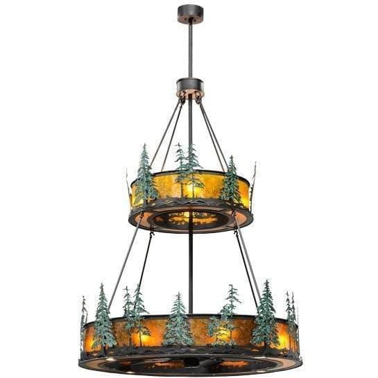Meyda Tiffany 55"W Tall Pines W/Up and Downlights Chandel-Air Ceiling Fan - 156087 - Image 1