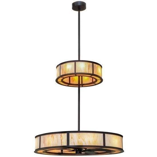 Meyda Tiffany 56"W Smythe Craftsman Two Tier Chandel-Air Ceiling Fan - 156408 - Image 1