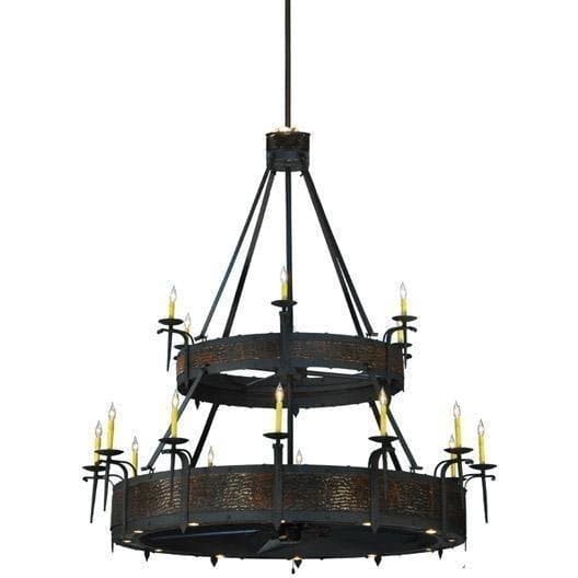 Meyda Tiffany 74"W Costello 18 LT Two Tier Chandel-Air Ceiling Fan.. - 134750 - Image 1