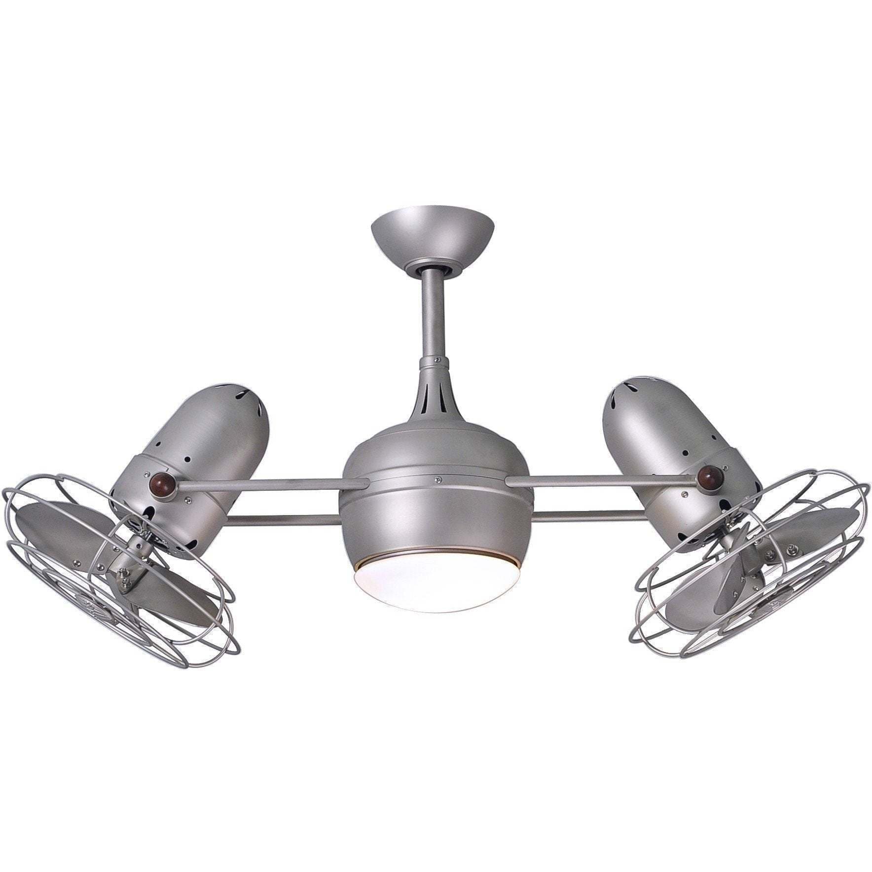 Shown in Brushed Nickel with Metal Blades and Light Kit