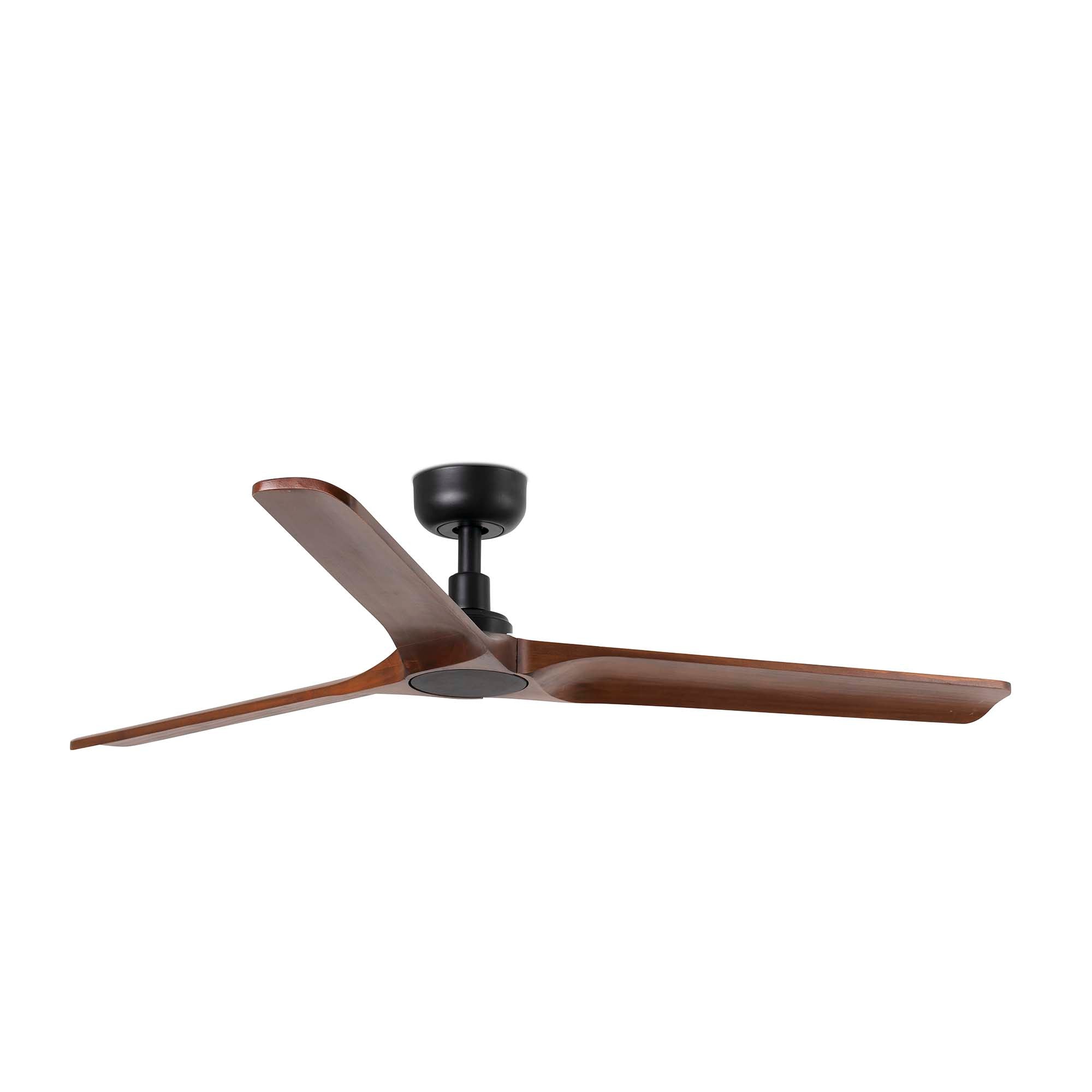 HEYWOOD L Ceiling Fan - Black Body with Walnut Blades