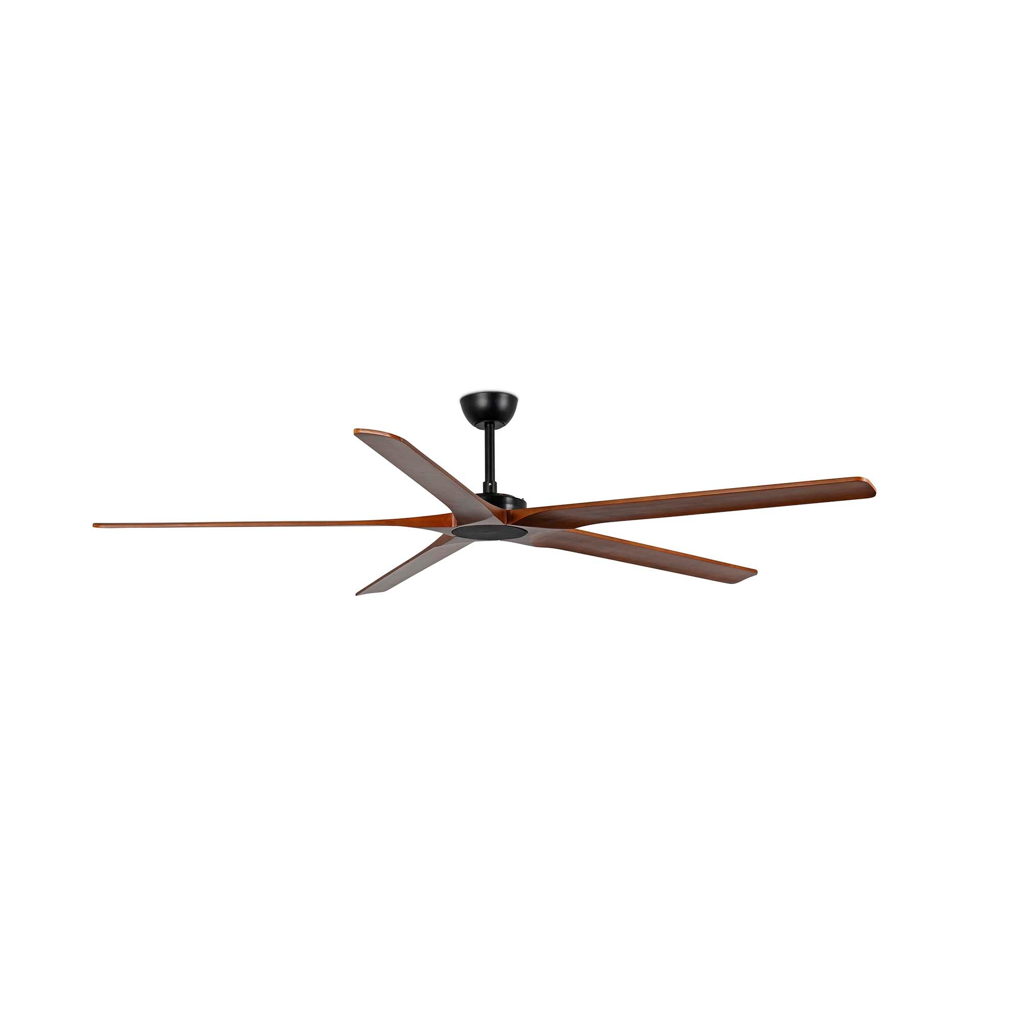 BIGWOOD XL Ceiling Fan - Black Body with Walnut Blades