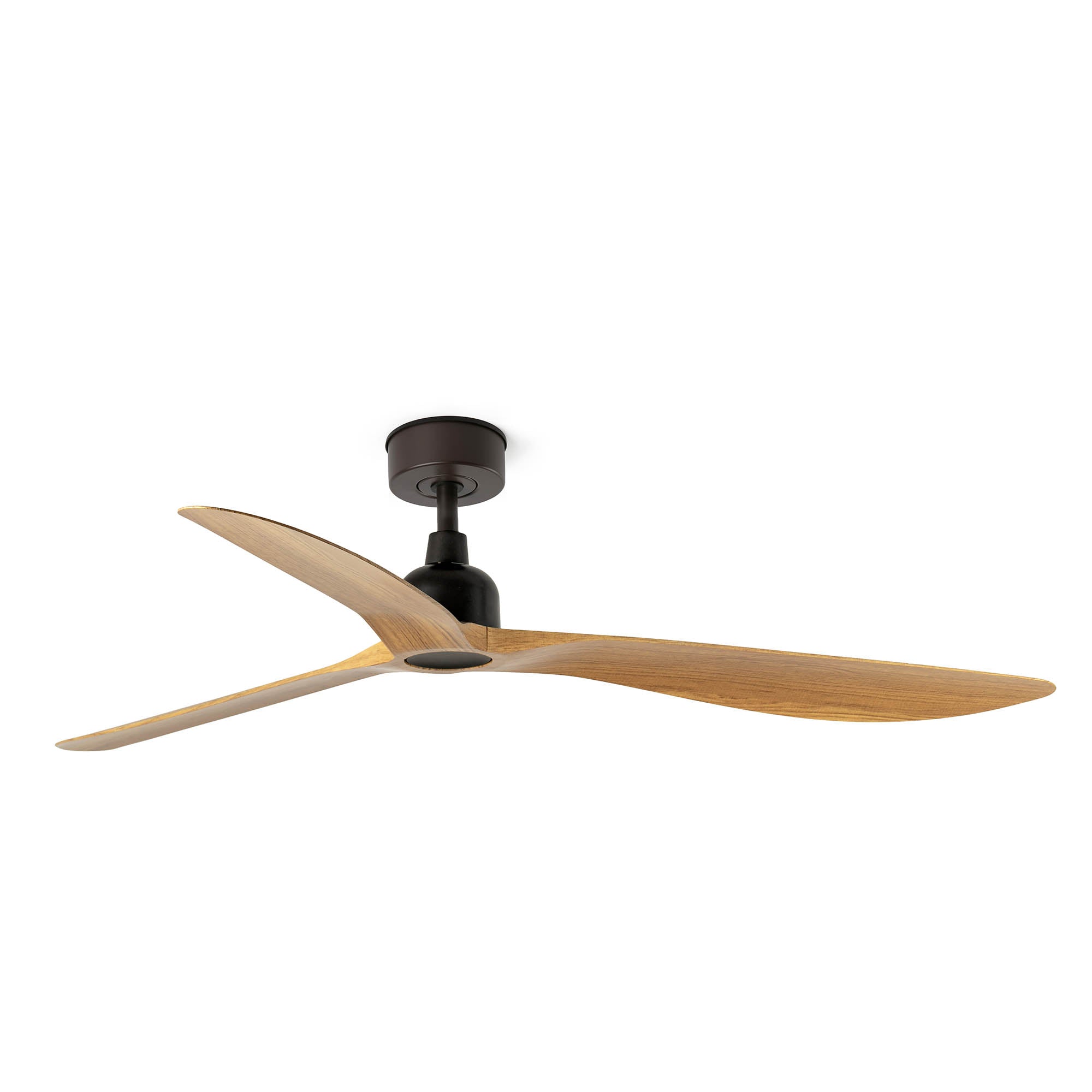 OUTWOOD L Ceiling Fan - Brown with Light Oak Blades