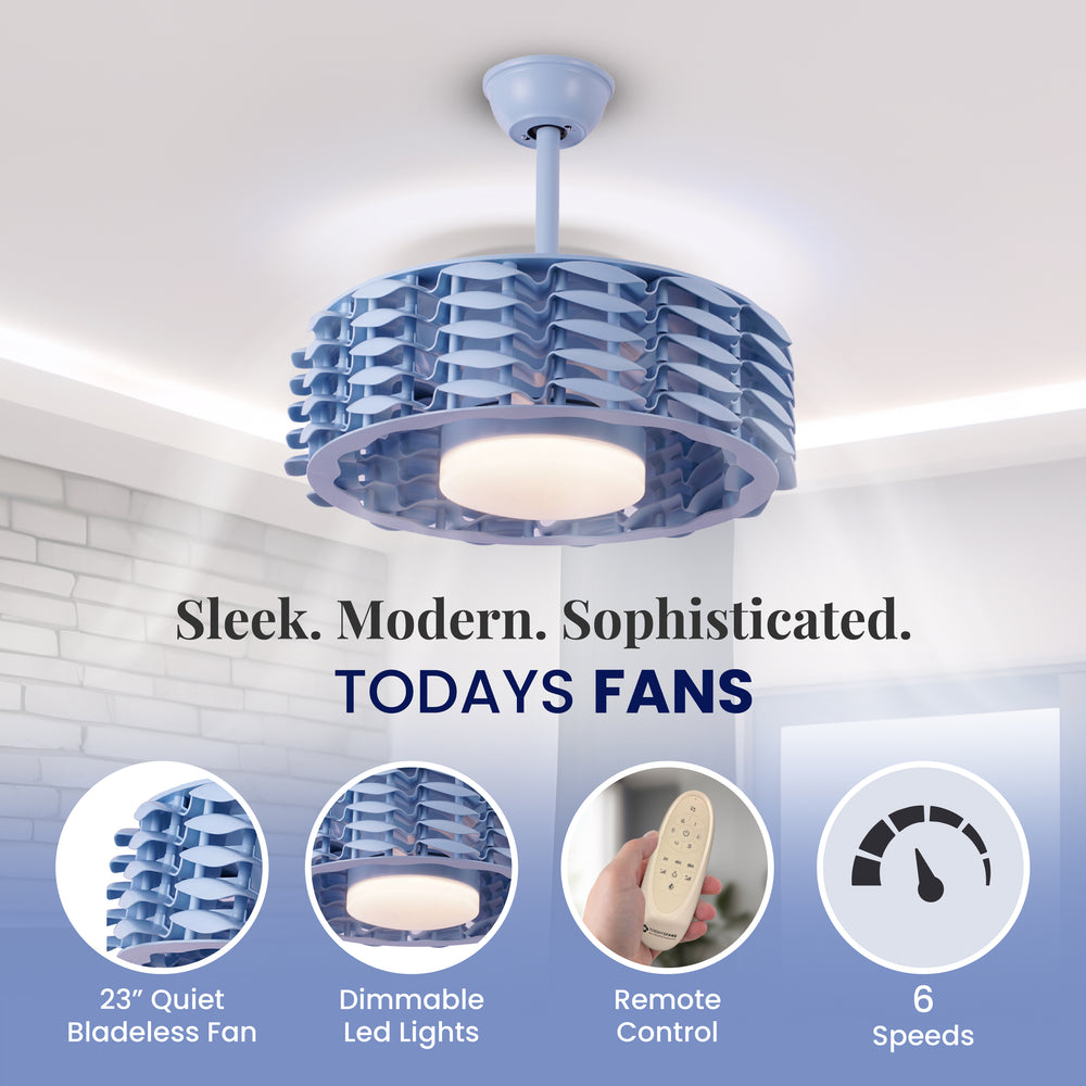 ᐅ Oceano Bladeless Ceiling Fan, 6 Speeds with Dimmable LED Light 23