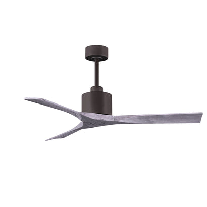 Nan 6-Speed Ceiling Fan in Wood Blades - 52" / Textured Bronze / Barnwood Tone