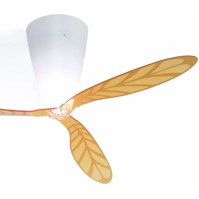 Blow Ceiling Fan - Orange with Print Design