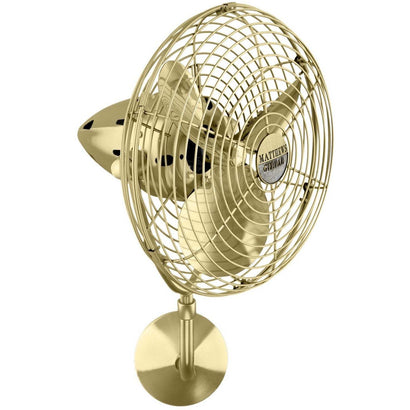 Bruna Parede Wall Fan - 13" / Brushed Brass
