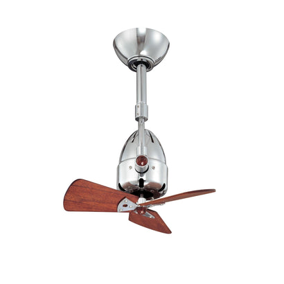Diane Ceiling Fan - Polished Chrome / Wood - Mahogany