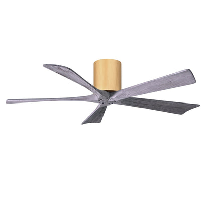 Irene 5 Blade Hugger Ceiling fan - 52" / Light Maple / Barnwood Tone