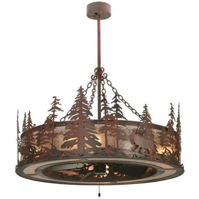 Meyda Tiffany 44"W Elk at Dusk Chandel-Air Ceiling Fan - 144299