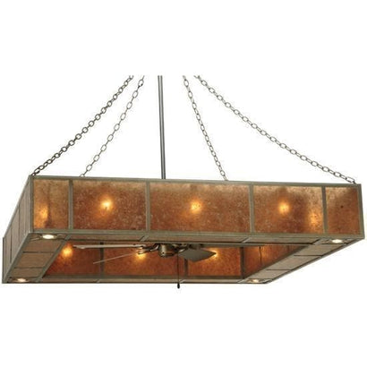 Meyda Tiffany 60"Sq Hausman Mission Chandel-Air Ceiling Fan - 130325