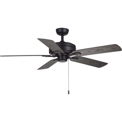 Wind River Courtyard Ceiling Fan - Matte Black / No Light