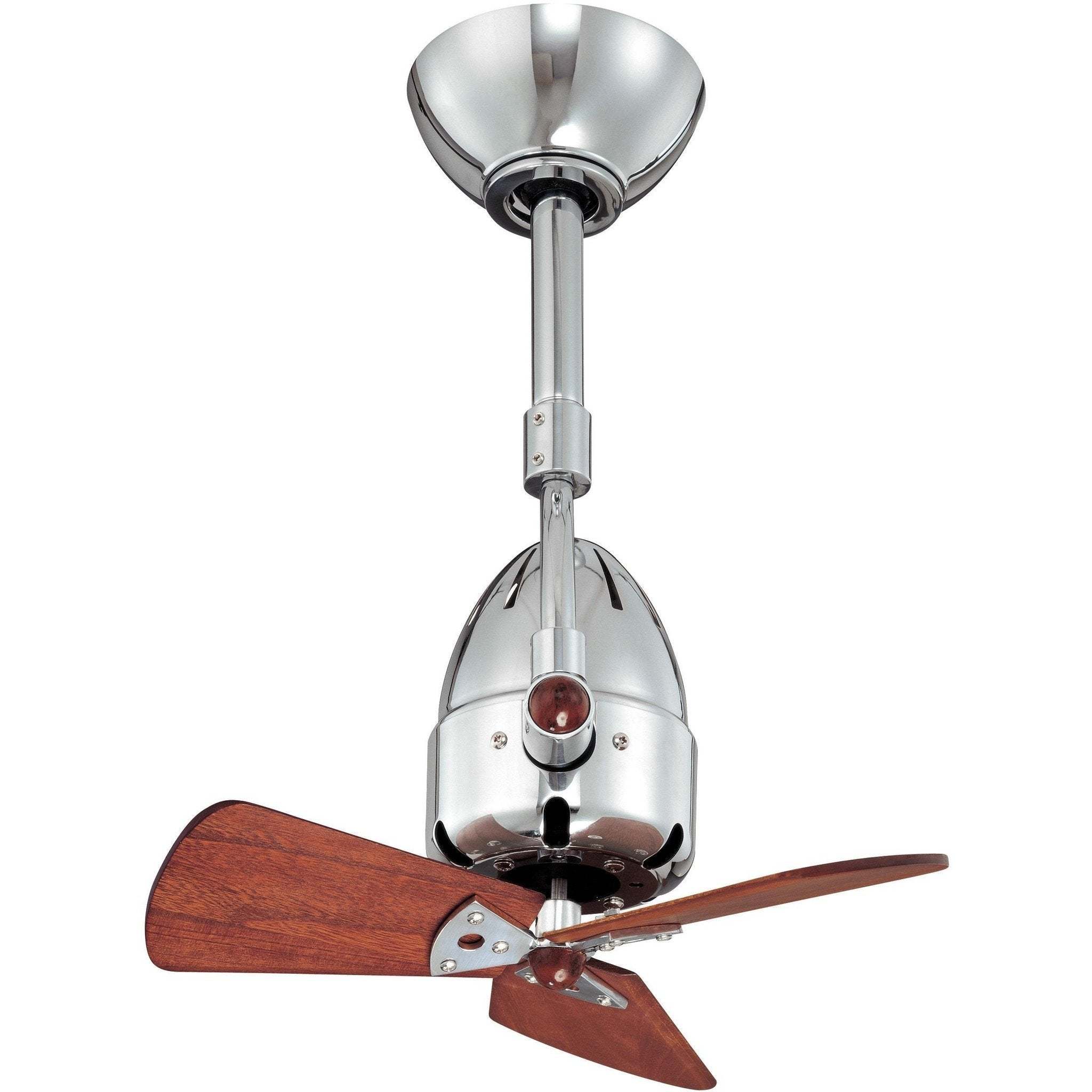 Shown in Polished Chrome, Wood Blades, 