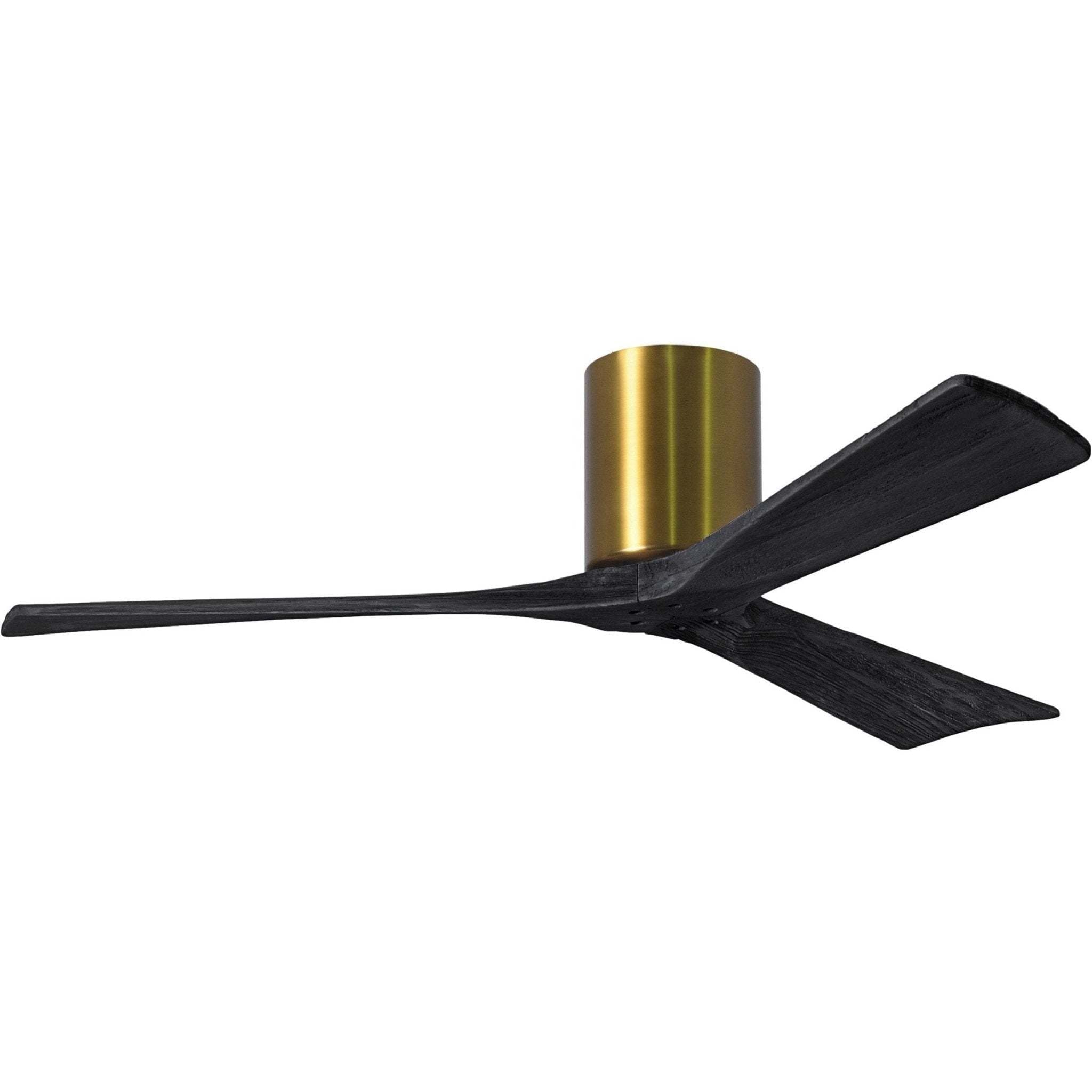 Shown in Brushed Brass with Matte Black Blades