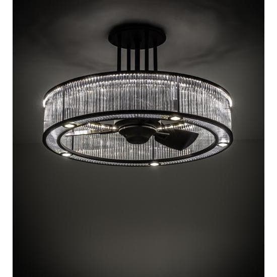 Meyda Tiffany 36"W Marquee Gural Chandel-Air Ceiling Fan - 165931
