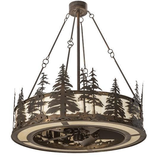 Meyda Tiffany 44" Wide Tall Pines Chandel-Air Ceiling Fan - 190516
