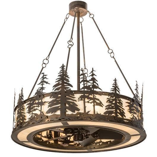 Meyda Tiffany 44" Wide Tall Pines Chandel-Air Ceiling Fan - 190516