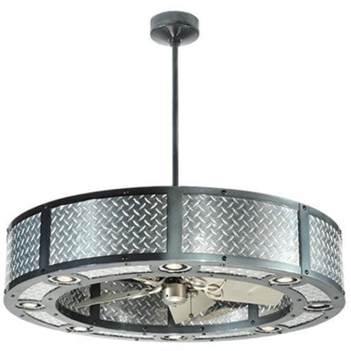 Meyda Tiffany 44"W Diamond Turbine Chandel-Air Ceiling Fan - 110039