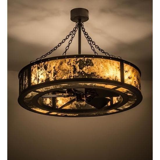 Meyda Tiffany 44"W Smythe Quarrystone Chandel-Air Ceiling Fan - 168462