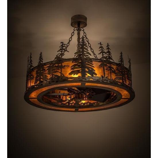 Meyda Tiffany 44"W Tall Pines Chandel-Air Ceiling Fan - 172092