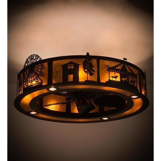 Meyda Tiffany 45"W County Fair Chandel-Air Ceiling Fan - 180079
