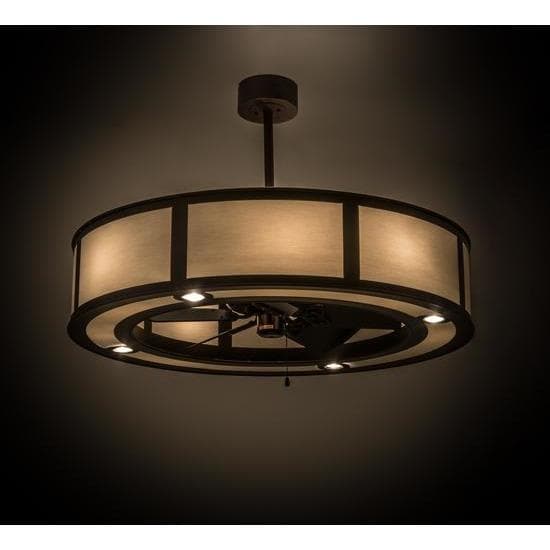 Meyda Tiffany 45"W Smythe Craftsman Chandel-Air Ceiling Fan - 168023