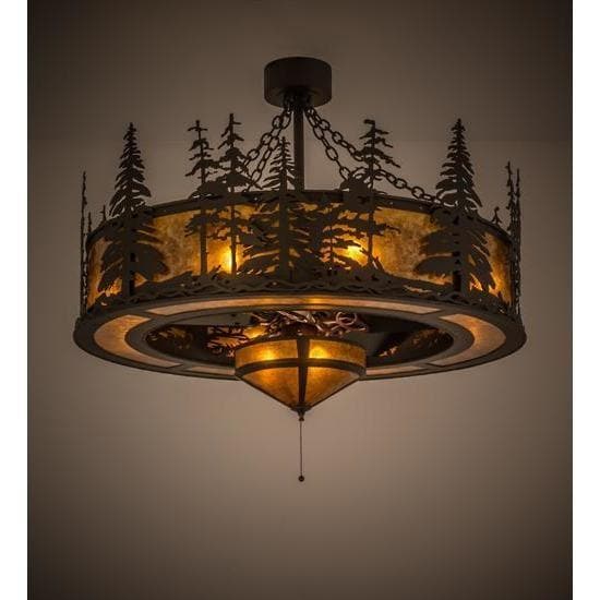 Meyda Tiffany 45"W Tall Pines Chandel-Air Ceiling Fan - 144311