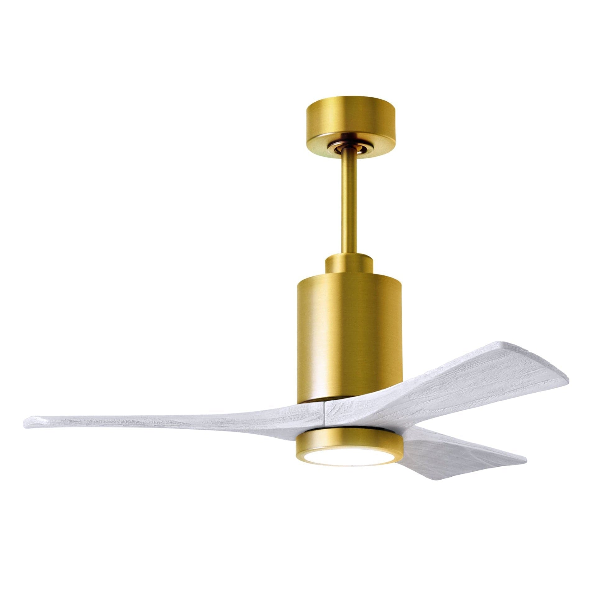 Patricia 3 Blade Ceiling Fan - 42" -42" - Brushed Brass - Matte White